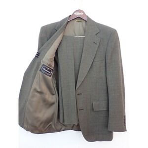 Strathmore Suit Mens 38R Gray 2 Button 100% Wool Pants 32x28 Canvased